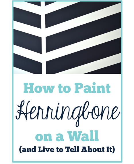 How to Paint Herringbone on a Wall (and Live to Tell About It)