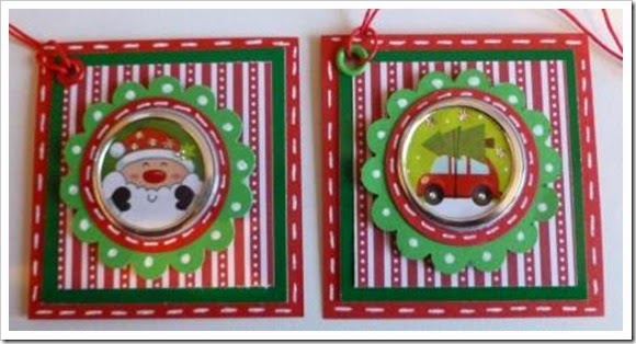 Modern Bright Red White and Green Christmas Tags, faux Stitching. foil christmas stickers