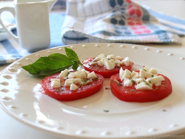 Tomato with Mozzarella and Basil Salt via homework (8)