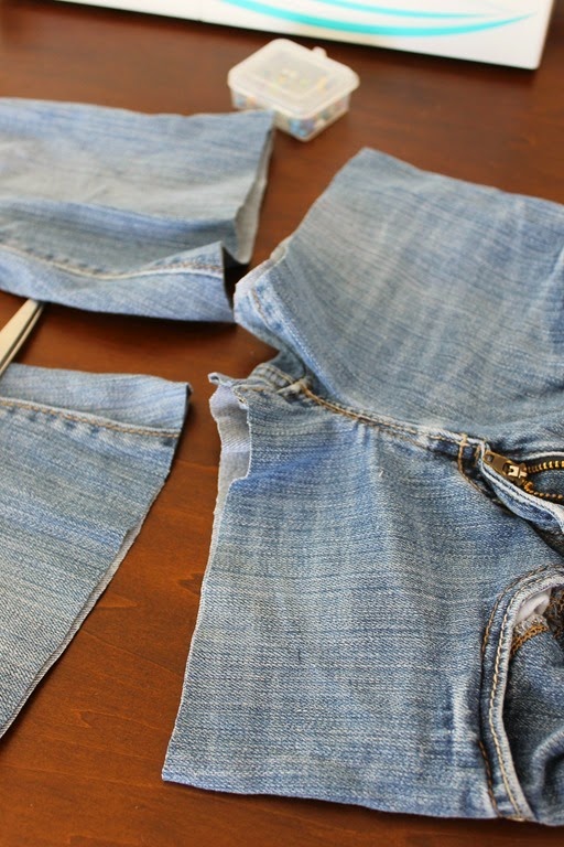 blue jean bag upcycle