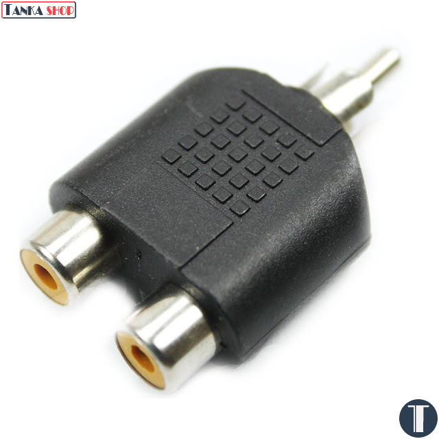 Jack gộp audio Jack gộp audio 2 đầu bông sen RCA sang 1 RCA Male
