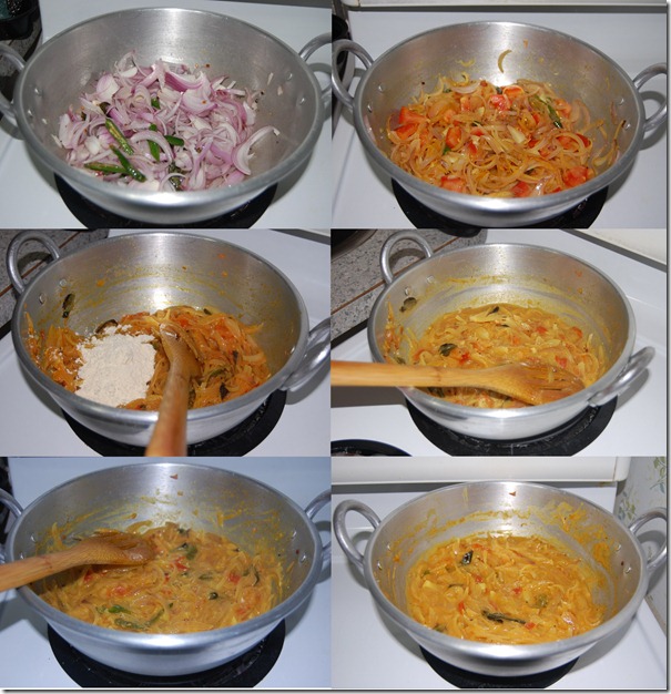 Onion kurma process