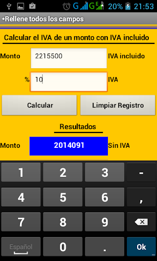 Calculadora de IVA