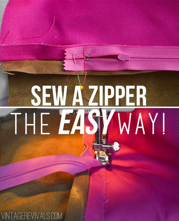 The easiest way to sew a zipper into a pillow!  No skills required!!
