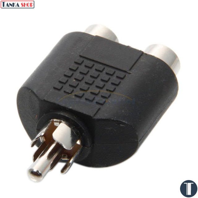 Jack gộp audio Jack gộp audio 2 đầu bông sen RCA sang 1 RCA Male