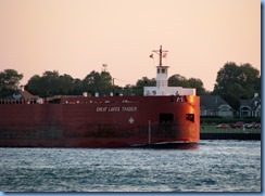 3717 Ontario Sarnia - St Clair River at sunset - Great Lakes Trader barge being pushed by the tug Joyce L. VanEnkevort