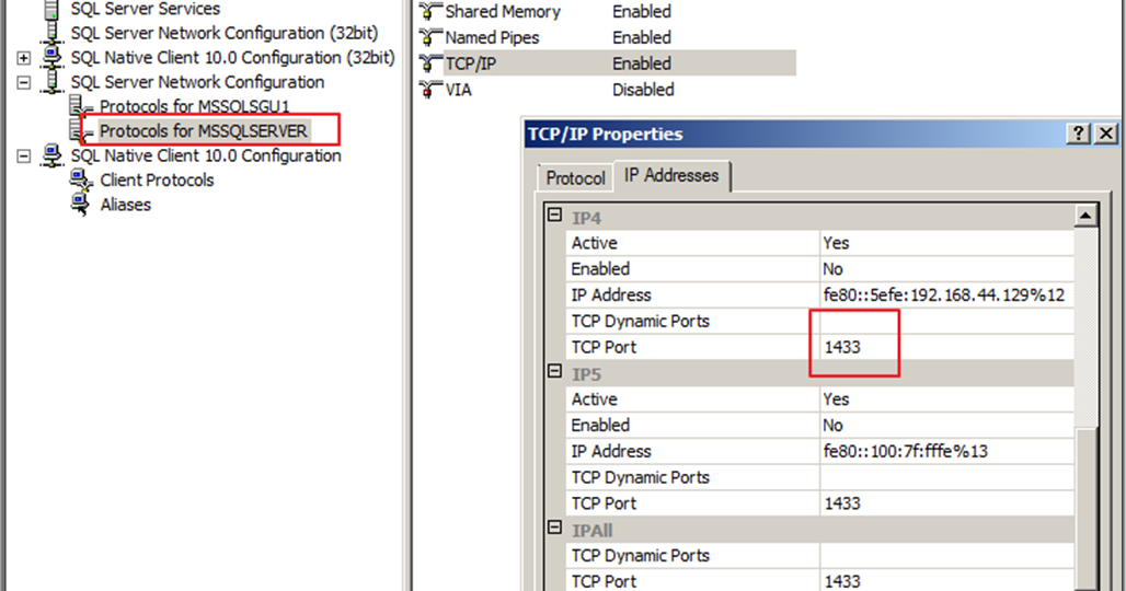 Default db user db. Sql server network configuration. порт пдф. дел порт лог. default sql.