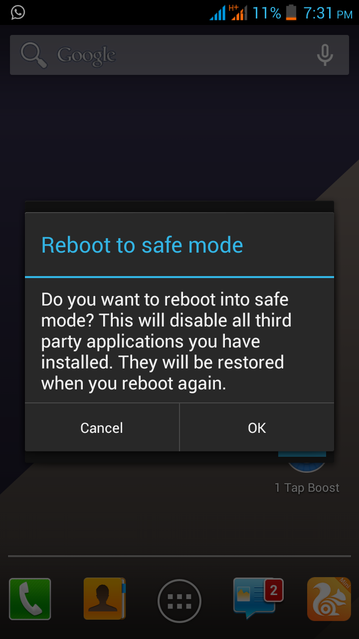 TENFOLD tech How to boot your android phone or tablet in safe mode?