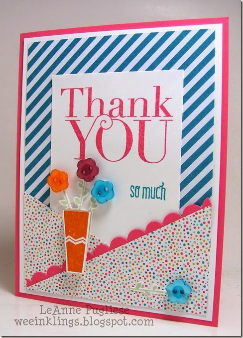 LeAnne Pugliese WeeInklings Paper Players 207 Thank You Pictogram PUnches Stampin Up