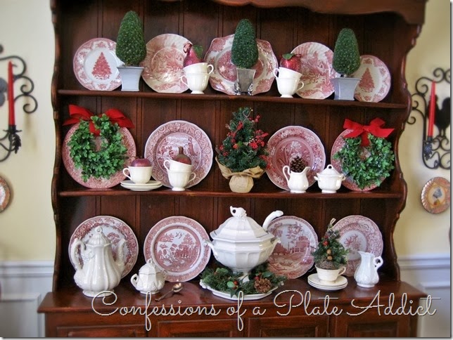CONFESSIONS OF A PLATE ADDICT Farmhouse Christmas on the Hutch CONFESSIONS OF A PLATE ADDICT Farmhouse Christmas on the Hutch