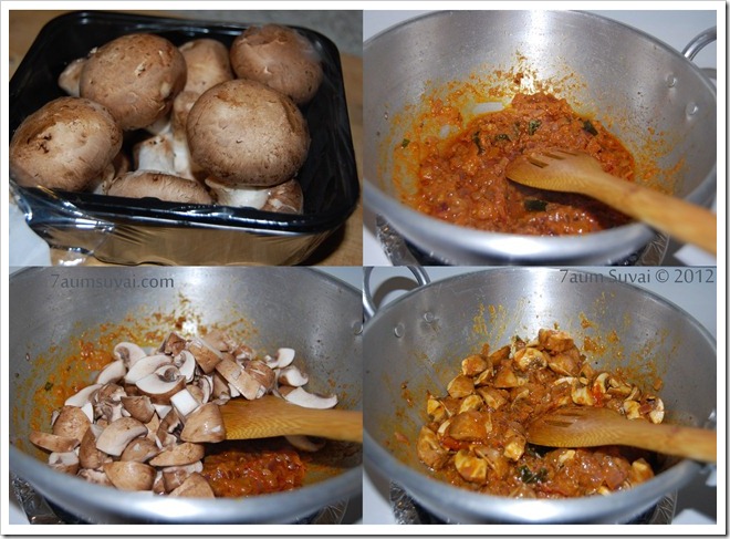 Mushroom curry Process