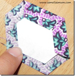 English Paper Pieced Flower - Glue