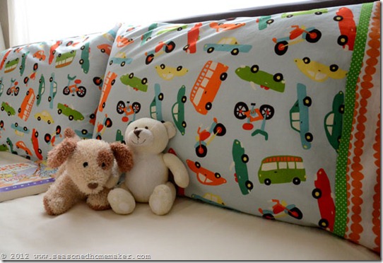 vehicle patterned pillowcases