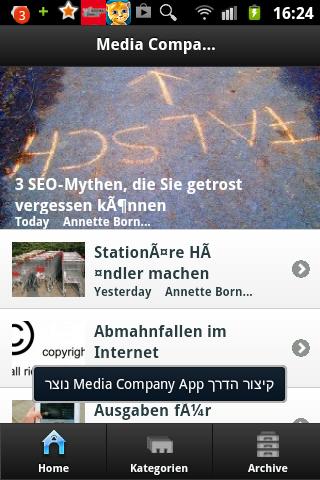 Media Company App