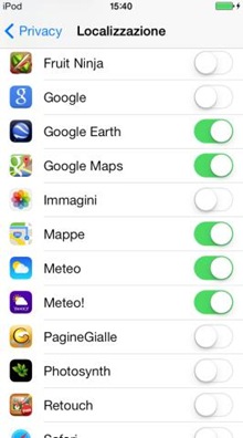 iOS 7 localizzazione app