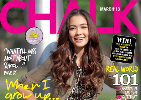 Maja Salvador on Chalk March 2013 cover