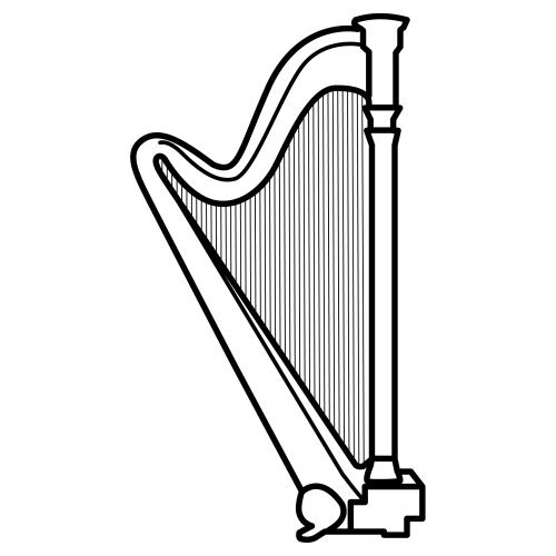 DIBUJOS DE ARPAS PARA PINTAR