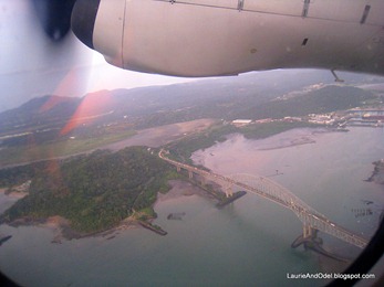 Bridge of the Americas from prop plane