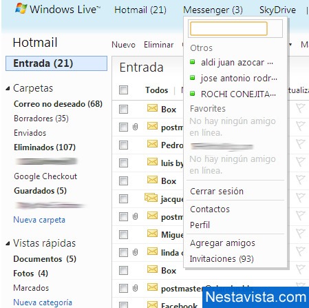 Conecatarse a MSN desde Hotmail
