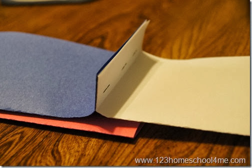 now staple the white and blue paper now staple the white and blue paper