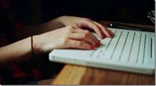 thumbnailCAHZGWTT hands on white laptop