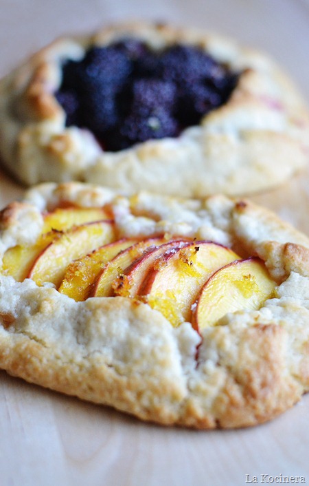 blackberries and peaches