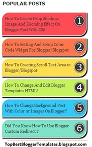 How To Create Popular Posts Widget With Multi Colored Style 1