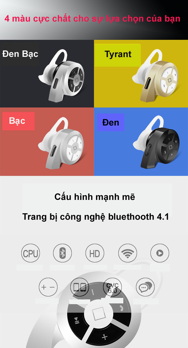 Tai nghe bluetooth mini Q6 Waniu