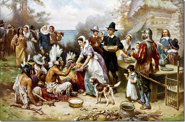 First Thanksgiving. Jean Leon Gerome Ferris (1899)