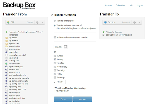 send file secure through dropbox