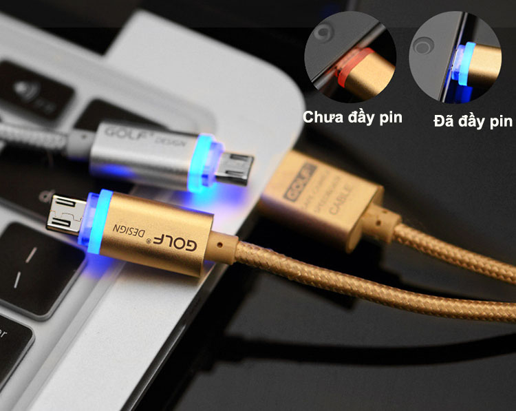 Cáp sạc Lightning LED loại 1m cho Android Cáp Android