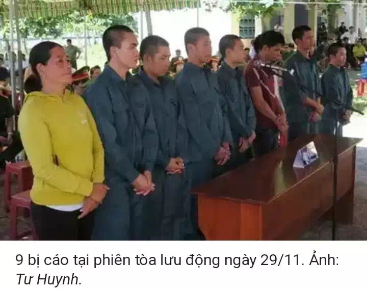 Bình Thuận: Hơn 32 năm tù dành cho người biểu tình ở Phan Rí Cửa trong phiên toà lần thứ năm, ngày 29/11/2018