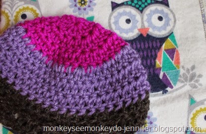 colorblock purple hat