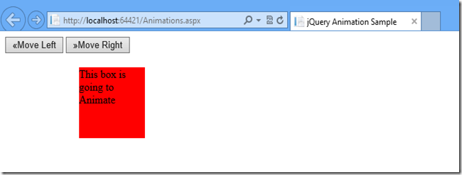 Animation using jQuery