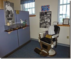 Barber shop Air Force display at museum