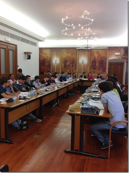 Parlamento dos jovens 2013, reunião da 6ª comissão