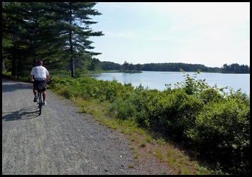 15e - Post #4 to #2 - Bill riding along Witch Hole Pond