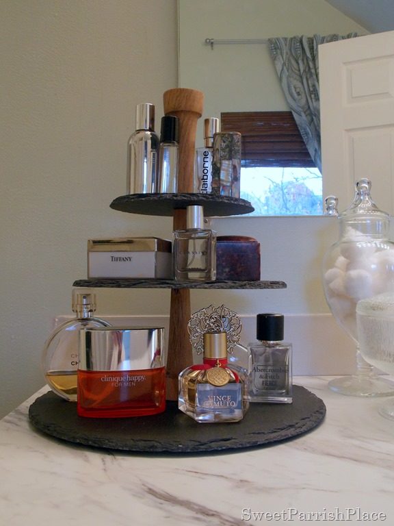 Slate serving tower from UncommonGoods- used as a jewelry station