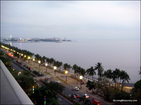 The Manila Bay Sunset view from the Grand Riviera Suite: