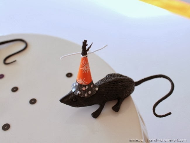 Halloween Rats with Party Hats via homework | carolynshomework.com