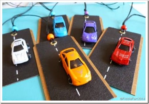 car gift tags. micro car gift tags