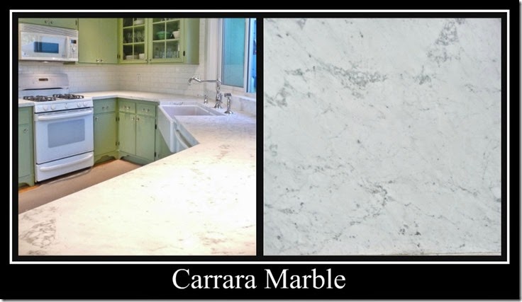 Ribbet collage Carrara Marble