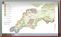 Karte aus dem jährlich erscheinenden SWPC-Führer - Map from the 2012 edition of the yearly guidebook of the Coastal Path