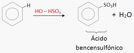 sulfonacion del benceno