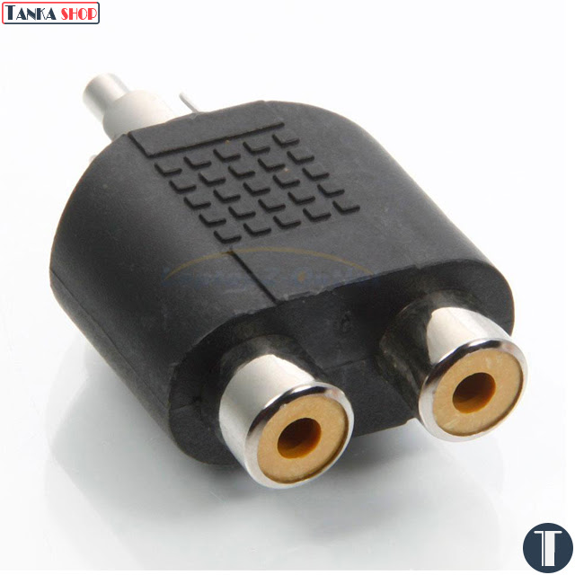 Jack gộp audio Jack gộp audio 2 đầu bông sen RCA sang 1 RCA Male