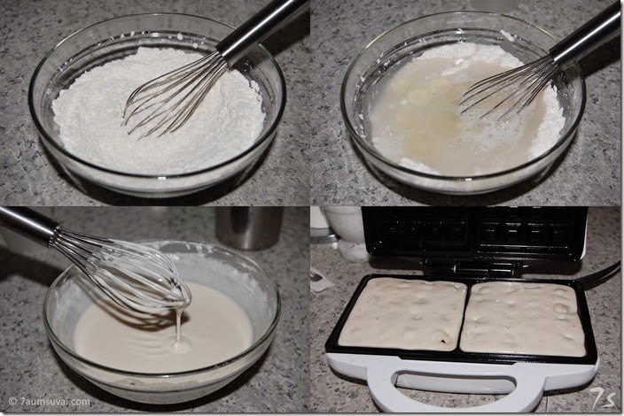 Eggless waffle process