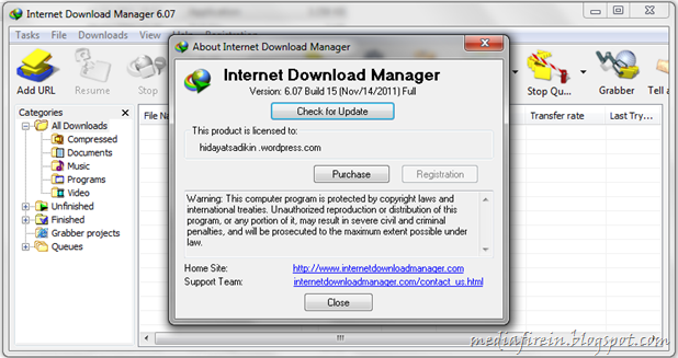 Internet Download Manager 6.07 build 15gh