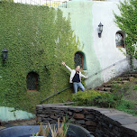 at the court yard of the ghibli museum in Mitaka, Japan 