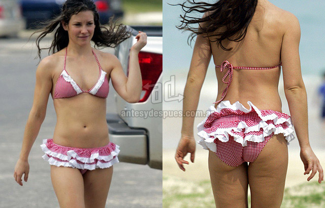 Cellulite of Evangeline Lilly