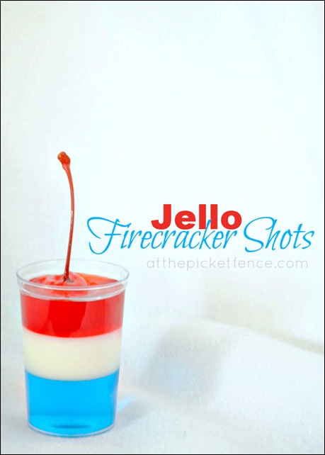 Fourth of July Fire Cracker Jello Shots (kid and adult version) 